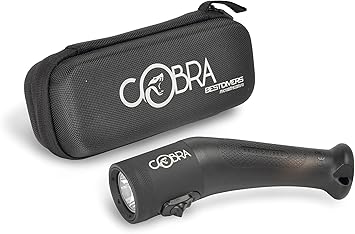 Cobra Torcia 1500 lumen a Fascio Luce Concentrato - Ricarica con Clip Magnetica Esterna - Singola Intensità Luminosa + Flash Intermittente