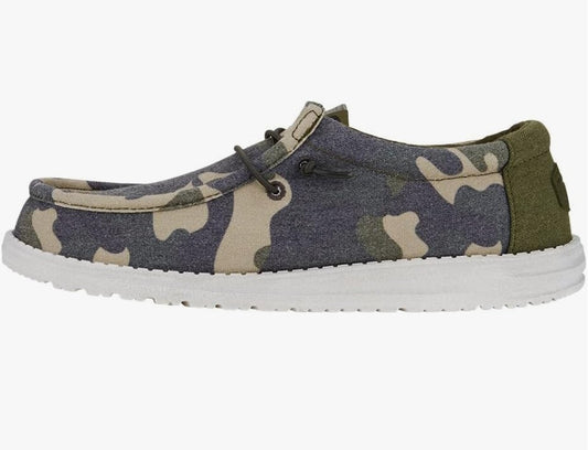 Wally Washed Camo Scarpe Tela Ultraleggere Lacci Elastici