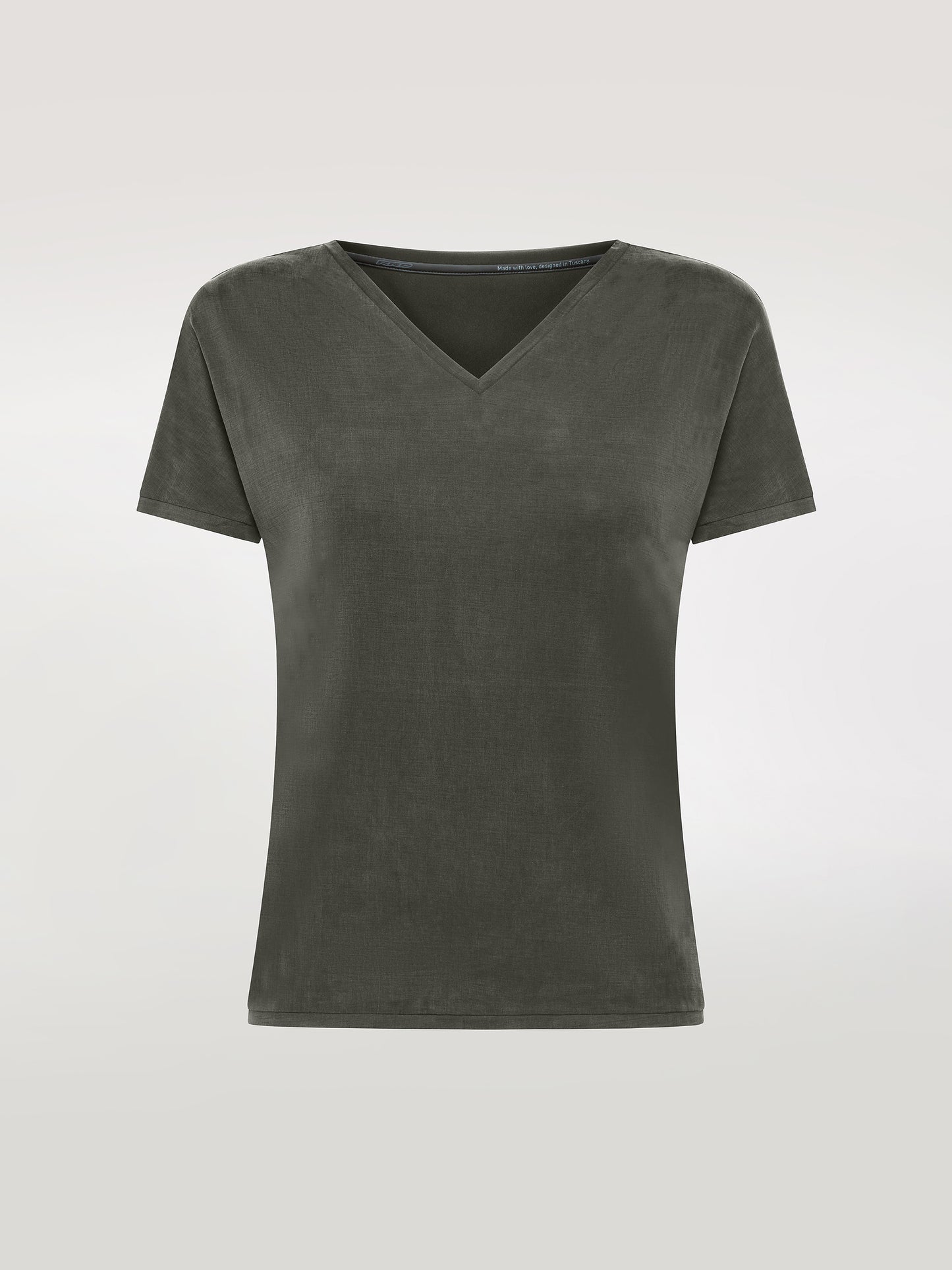 Cupro V Neck T-shirt