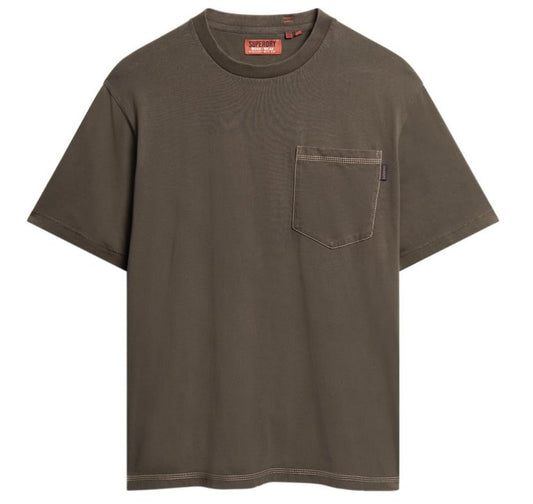 Contrast Stich Pocket T-shirt