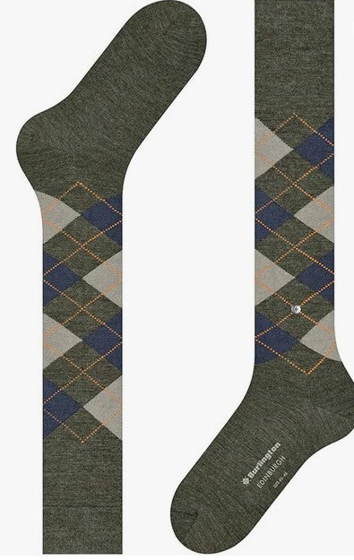 Melange Edinburgh Uomo Gambaletti a Losanghe 63% Virgin Wool, 37% Poliammide