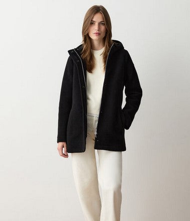 Cappotto Lana Neoprene con Cappuccio