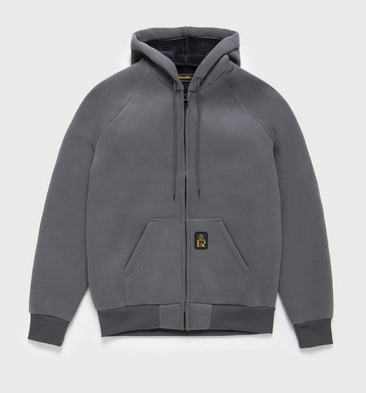 Frankie Fleece Felpa in Scuba Accoppiato con Zip e Cappuccio