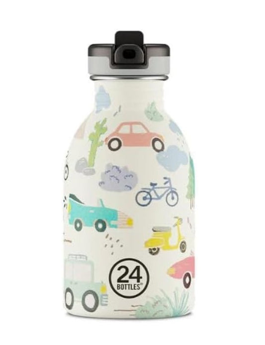 Urban Bottle 250 Colored Sport Bottiglia Kid Con Cannuccia Corta Apri E Chiudi