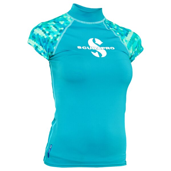 Rush Guard UPF50 T-Shirts Manica Corta Protezione Raggi UV per Snorkeling