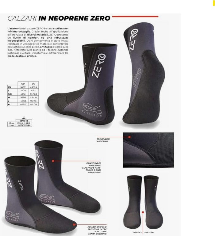 Zero 3.0mm Calzari Neoprene Apnea