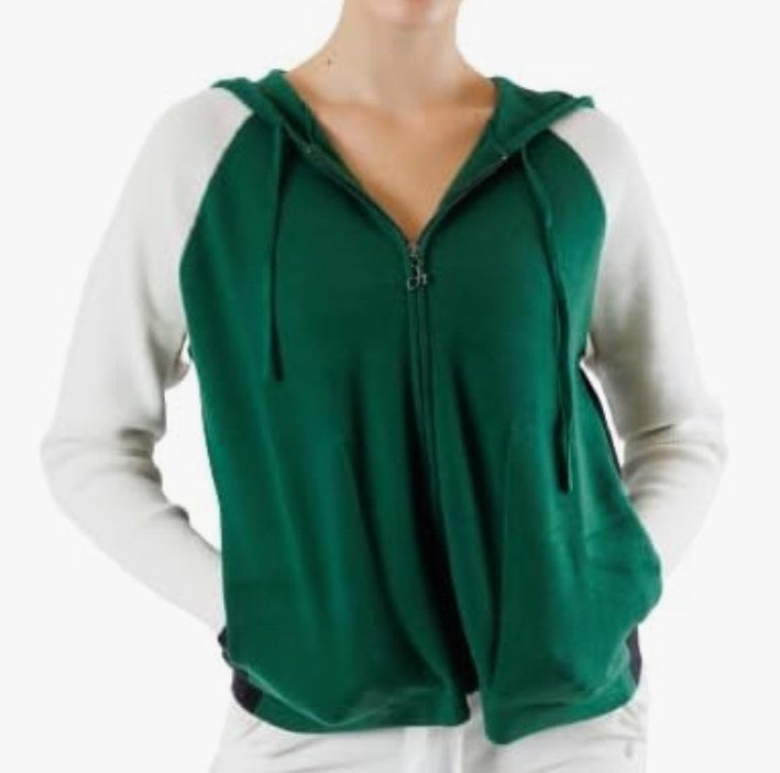 Maglia Zip Cappuccio Lana