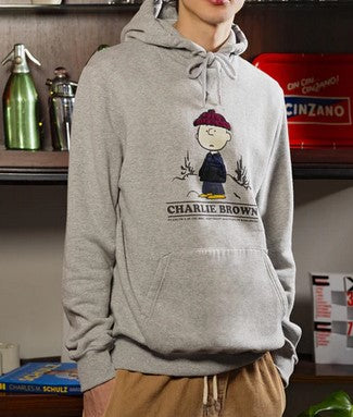 Charlie Brown Felpa Cappuccio 100% Cotone